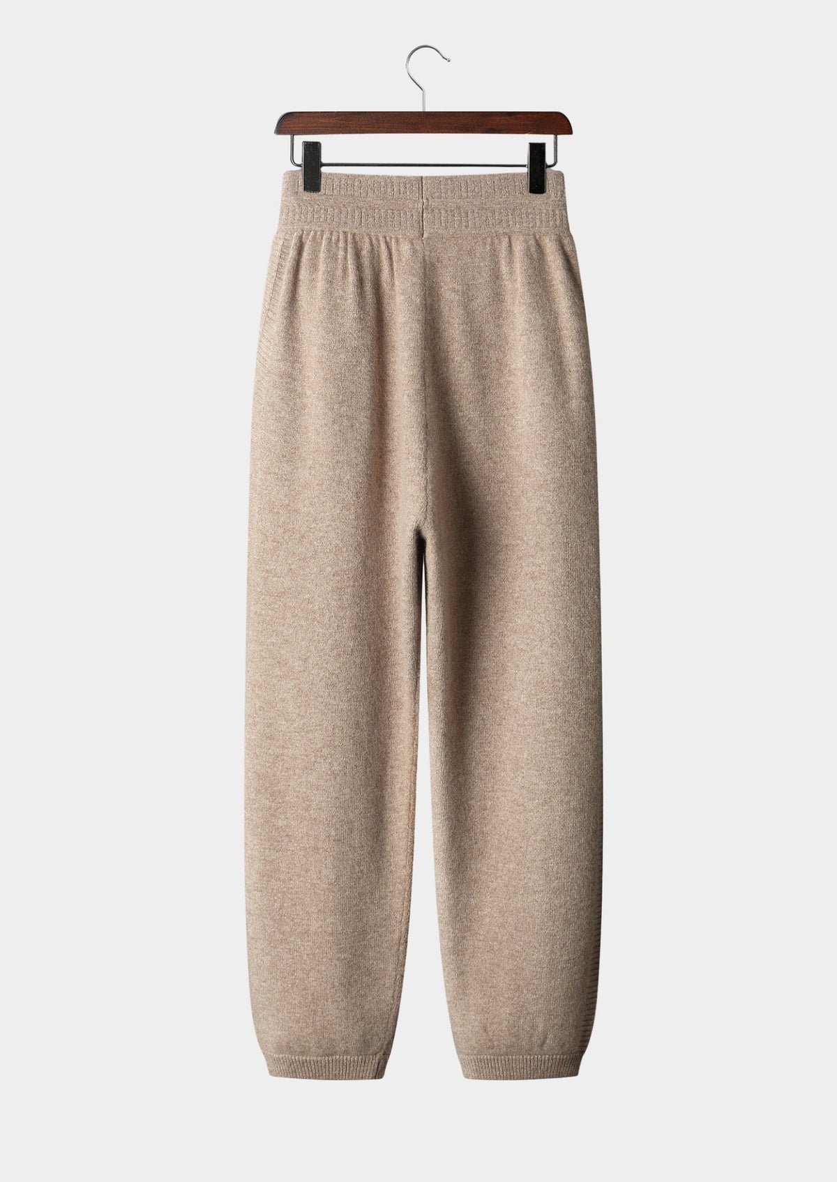 Pure Extra-Fine Merino Wool Drawstring Trousers, view 2