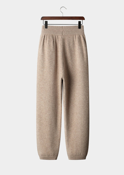Pure Extra-Fine Merino Wool Drawstring Trousers, view 2