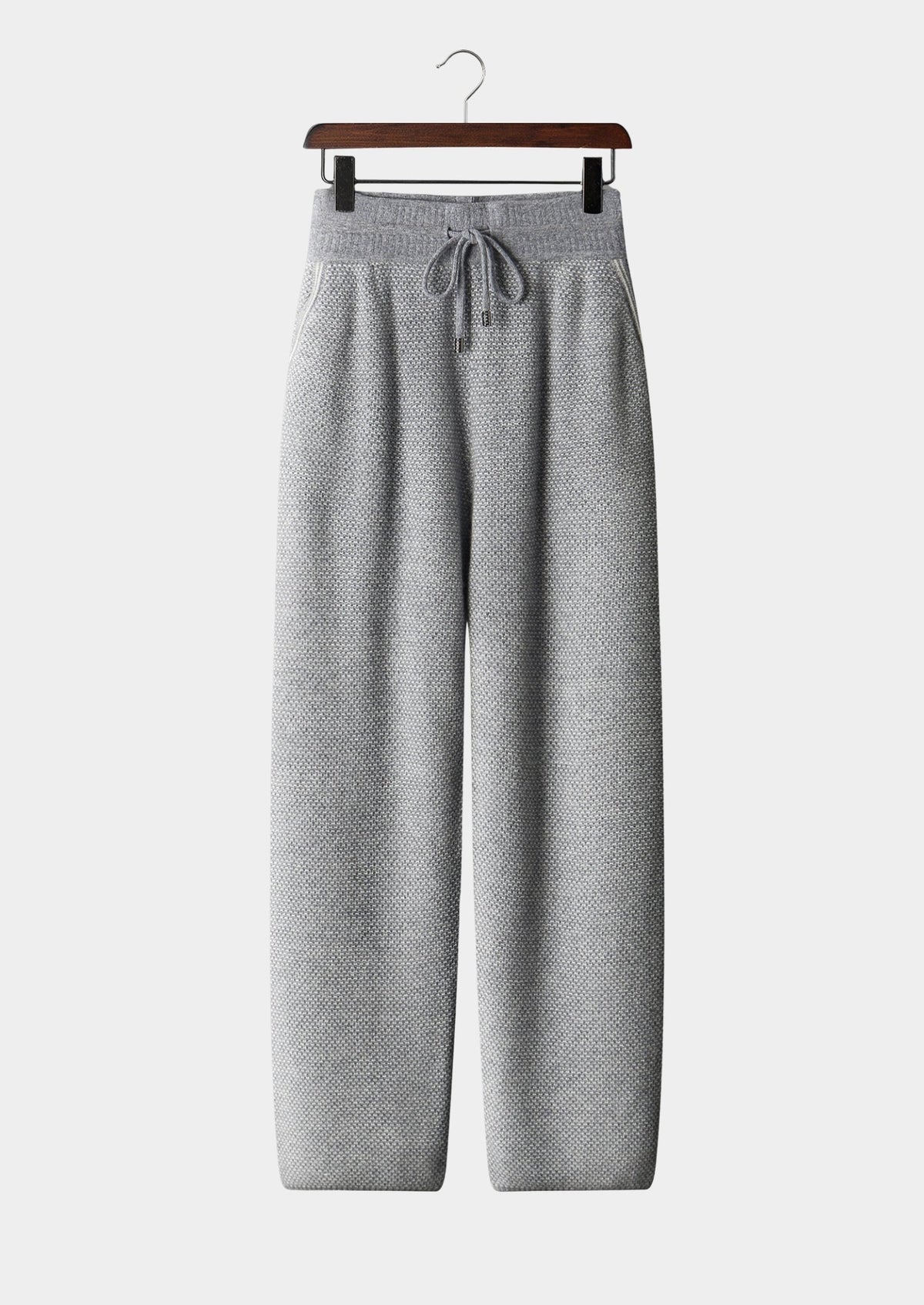 Pure Extra-Fine Merino Wool Jaquard Trousers, view 1