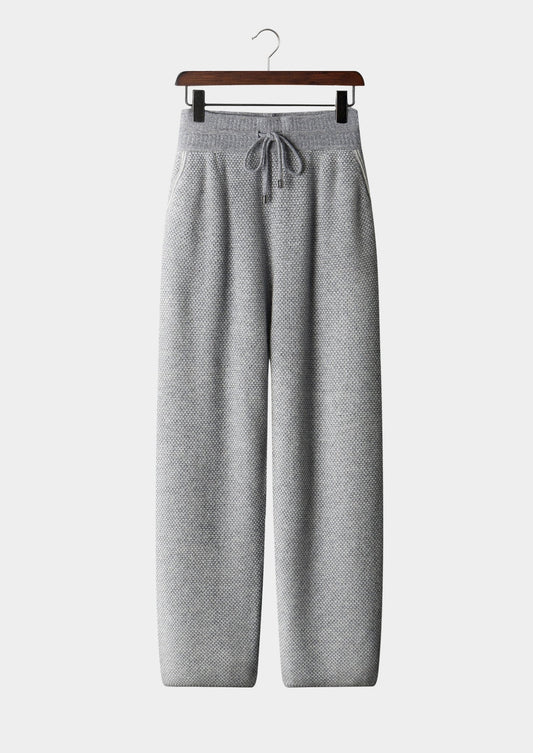Pure Extra-Fine Merino Wool Jaquard Trousers, view 1