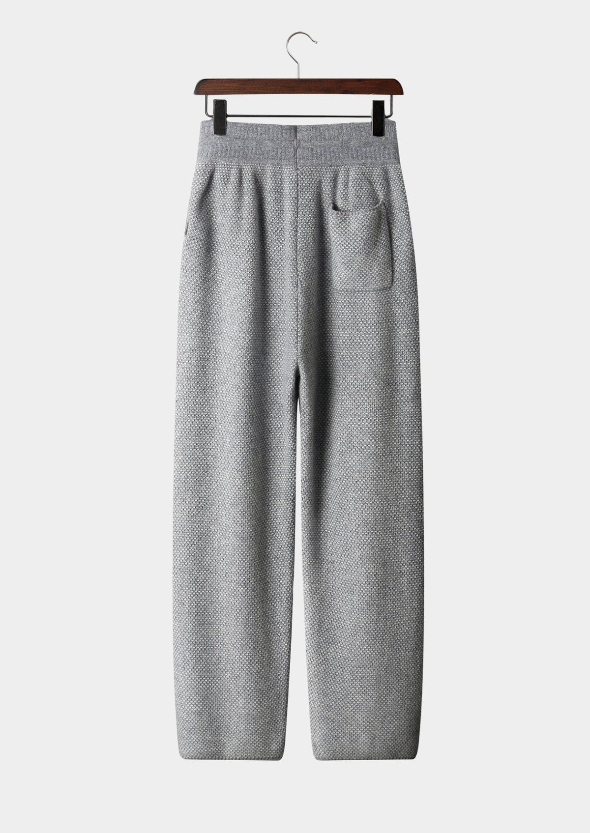 Pure Extra-Fine Merino Wool Jaquard Trousers, view 2