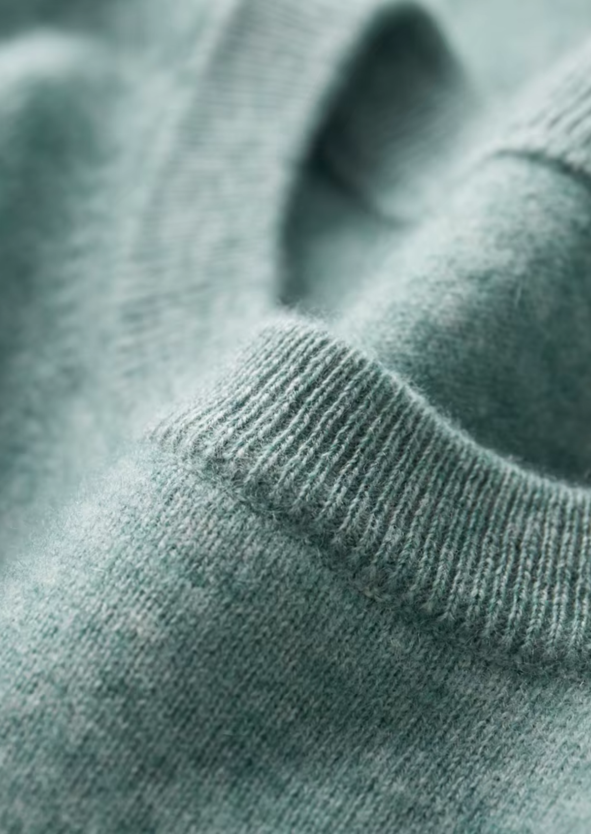 Premium Cashmere Classic Crewneck T-Shirt - Verdant Slate, view 4