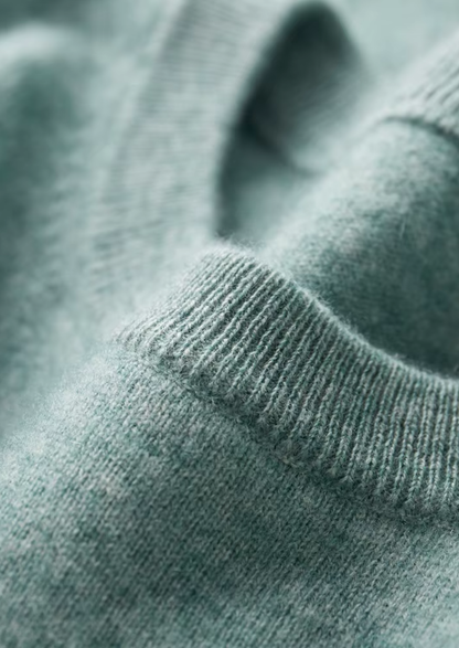 Premium Cashmere Classic Crewneck T-Shirt - Verdant Slate, view 4