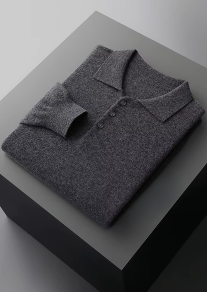 Pure Extra-Fine Merino Wool Classic Sweater Polo, view 16