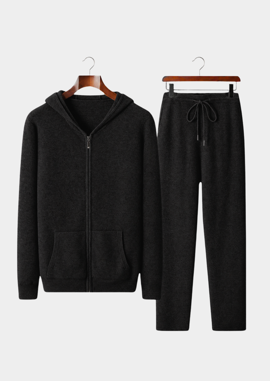 Pure Extra-Fine Merino Wool Black Arvo Set, view 1