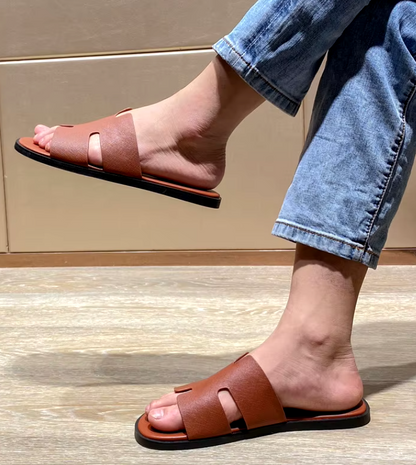 Paros Leather Slide