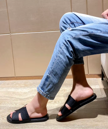 Paros Leather Slide