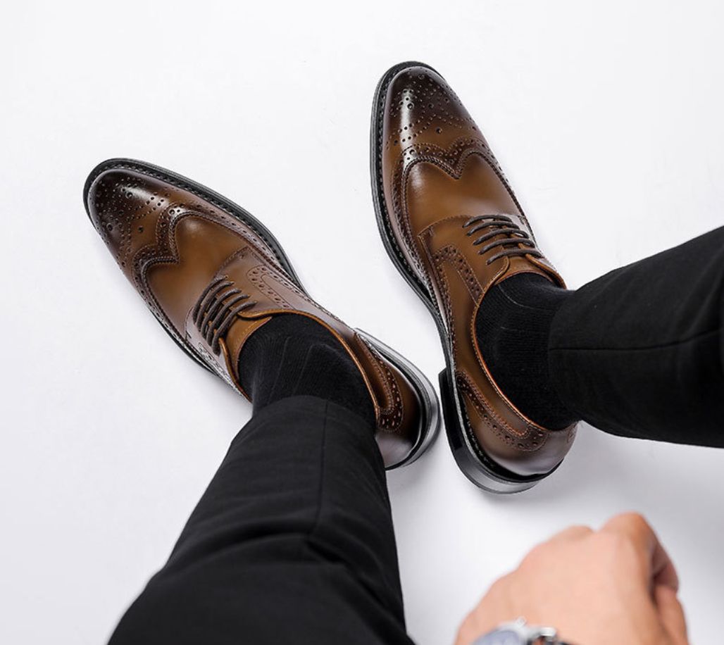 Zapatos brogue Parma de piel