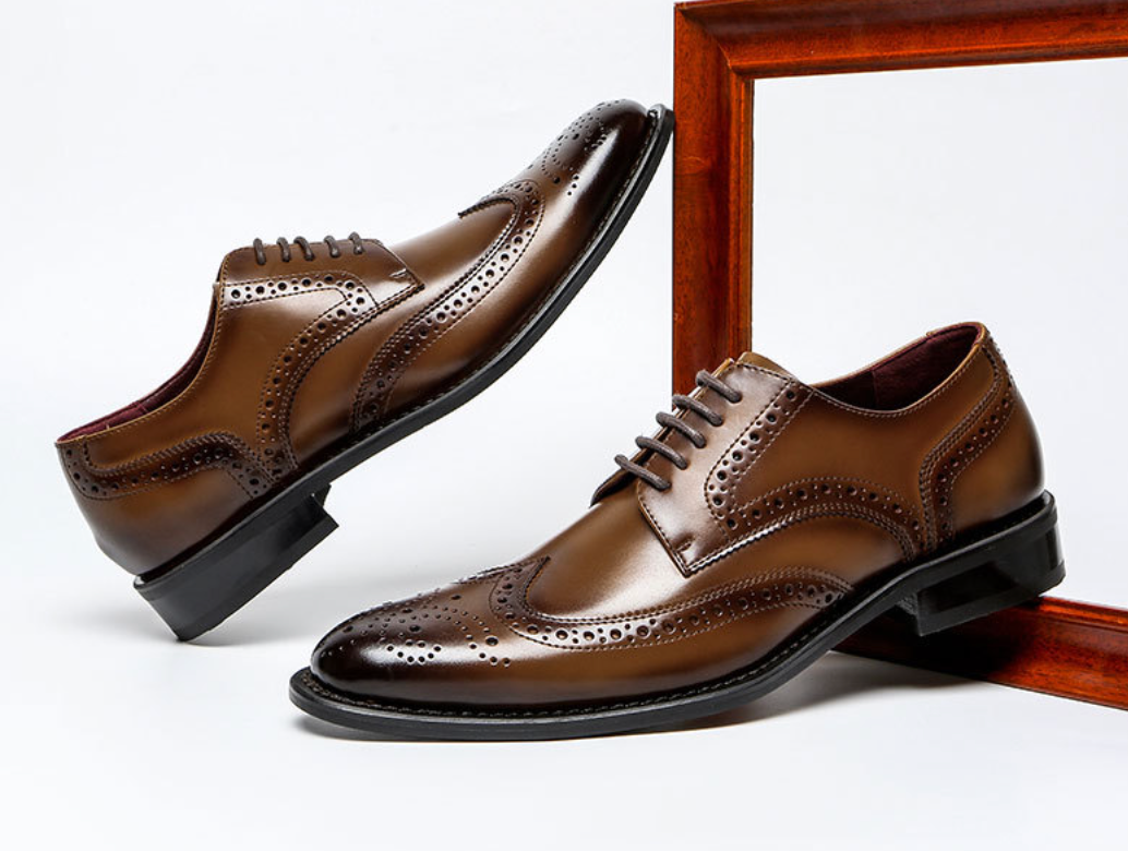 Zapatos brogue Parma de piel