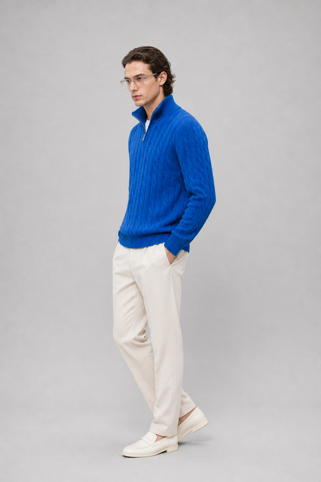 Sestriere Cable-Knit Half-Zip