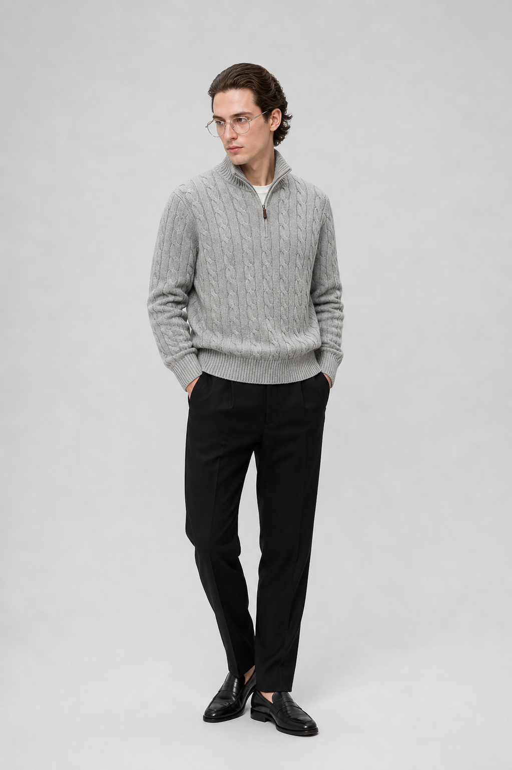 Sestriere Cable-Knit Half-Zip