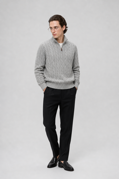 Sestriere Cable-Knit Half-Zip