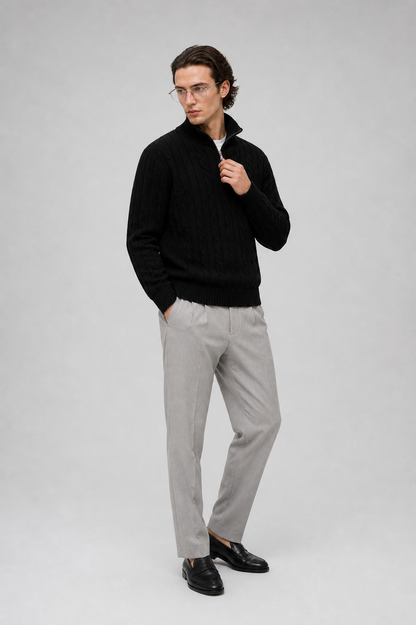 Sestriere Cable-Knit Half-Zip