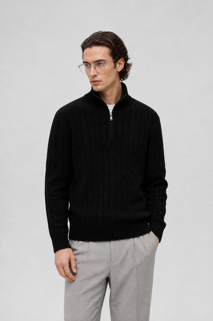 Sestriere Cable-Knit Half-Zip