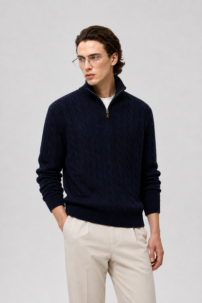 Sestriere Cable-Knit Half-Zip