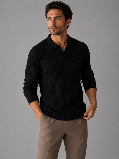 Zoagli Long-Sleeve Knit Polo