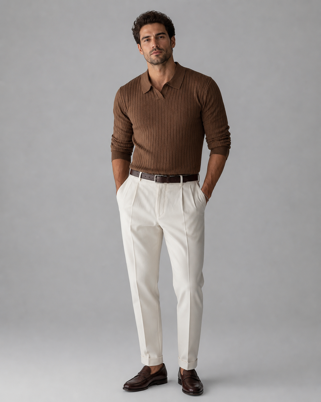 Zoagli Long-Sleeve Knit Polo