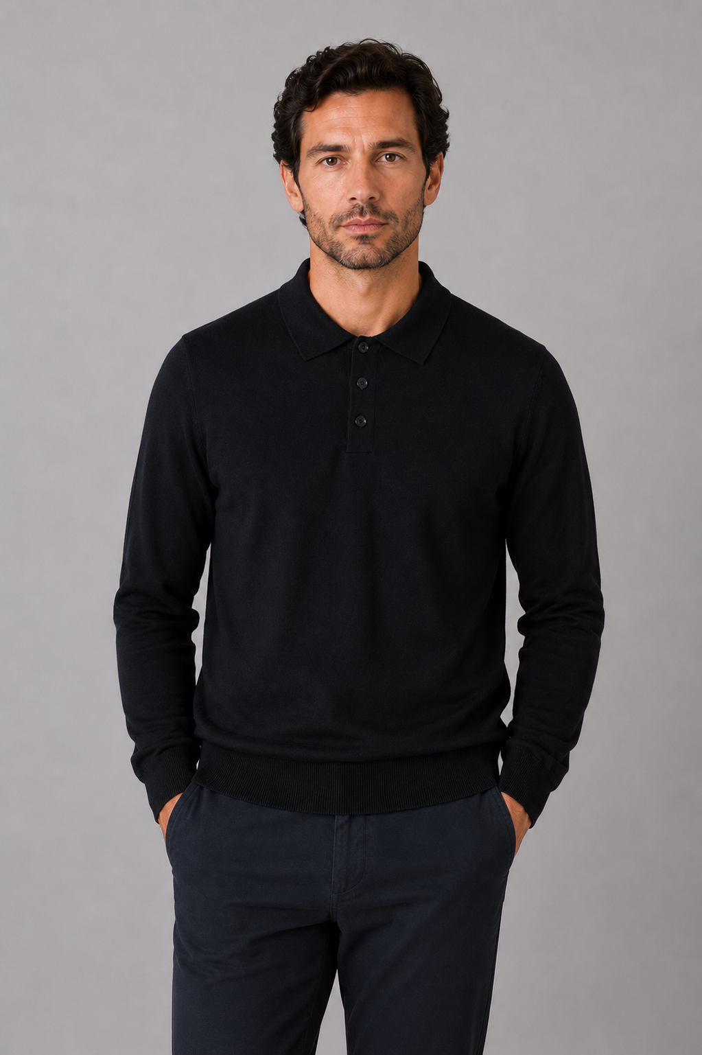 Rapallo Long-Sleeve Knit Polo