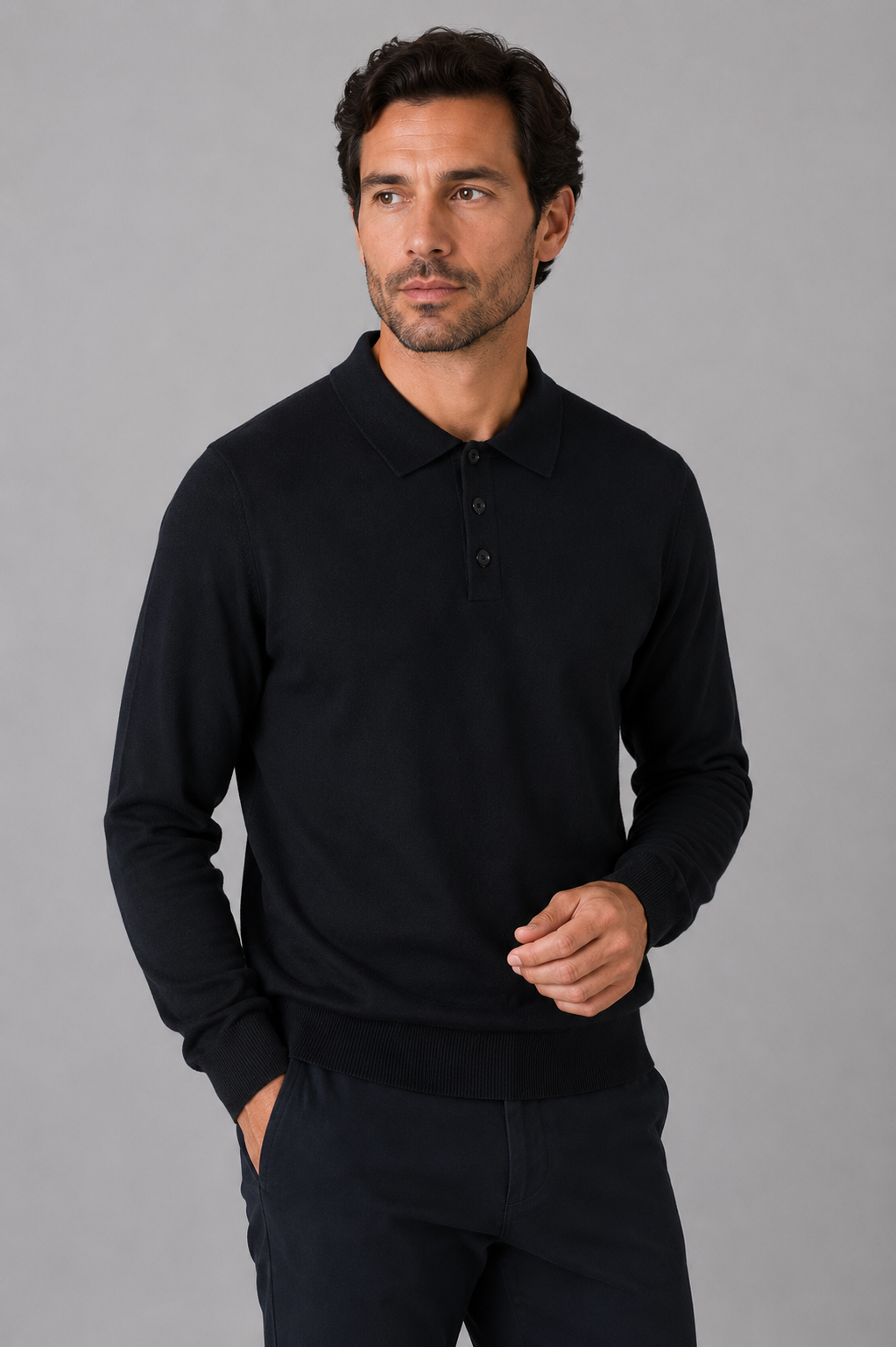 Rapallo Long-Sleeve Knit Polo