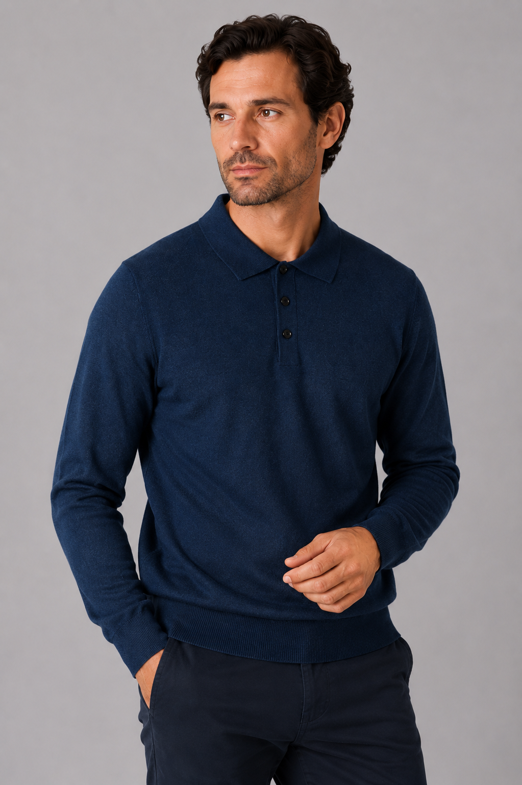 Rapallo Long-Sleeve Knit Polo