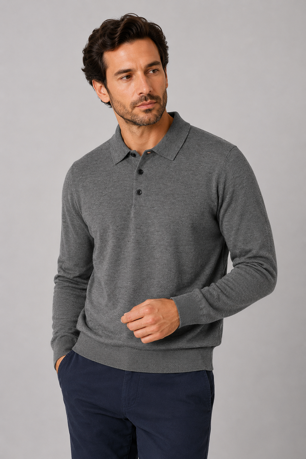Rapallo Long-Sleeve Knit Polo