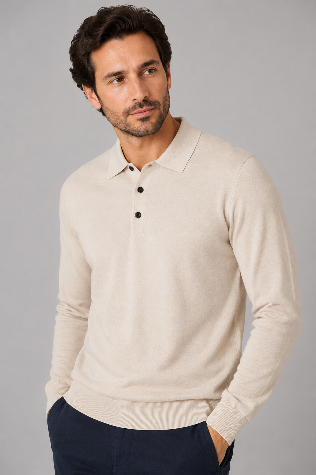 Rapallo Long-Sleeve Knit Polo