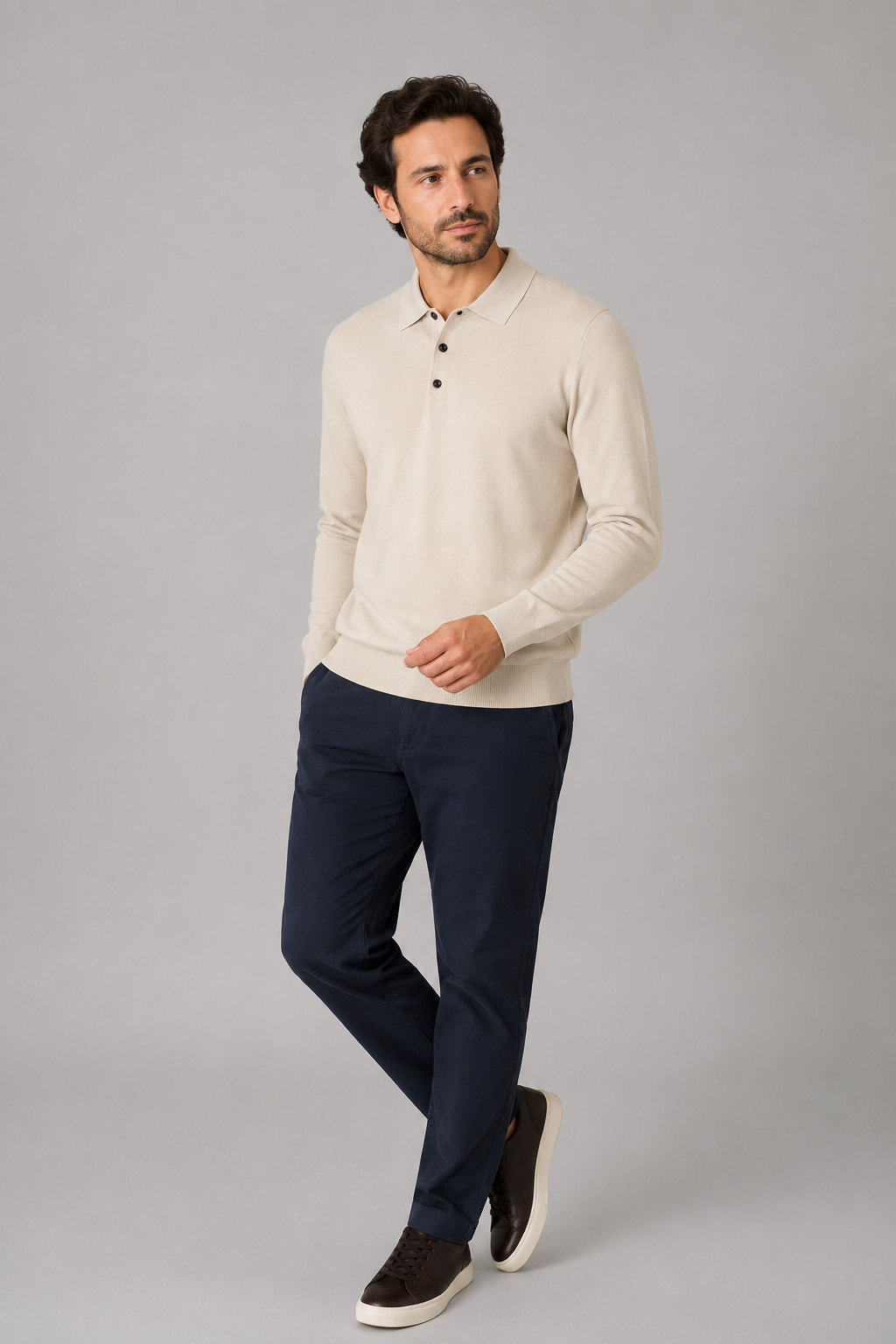 Rapallo Long-Sleeve Knit Polo
