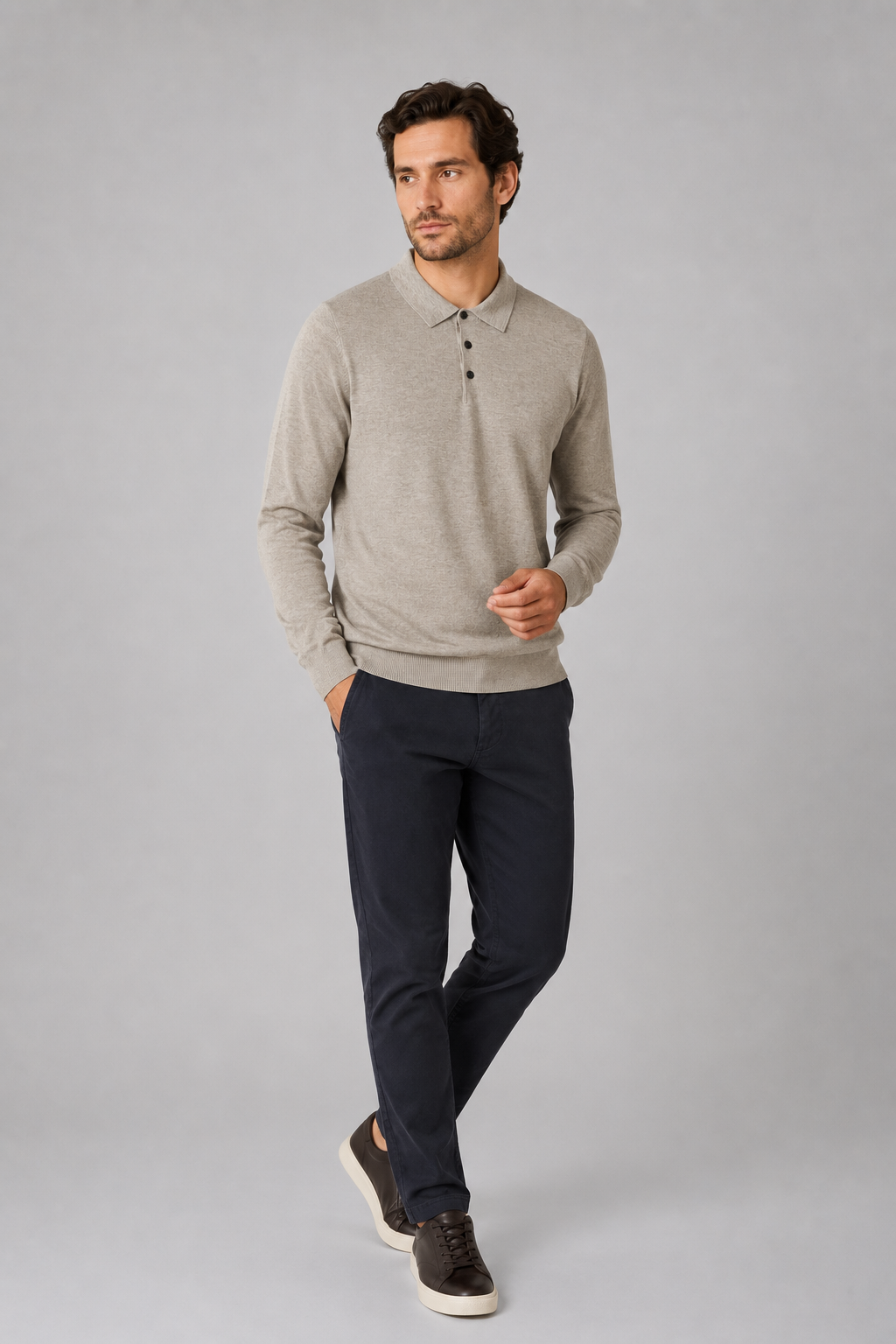 Rapallo Long-Sleeve Knit Polo
