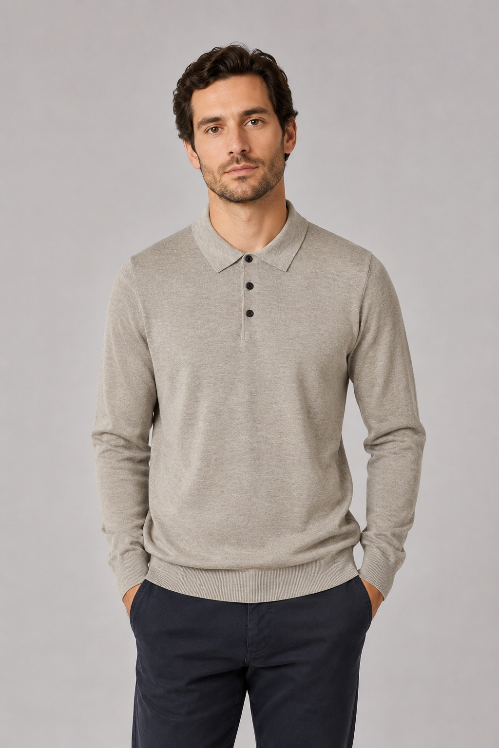 Rapallo Long-Sleeve Knit Polo
