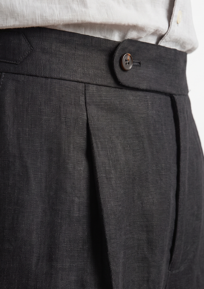 Velia Pleated Coastal Trousers - Black, view 3