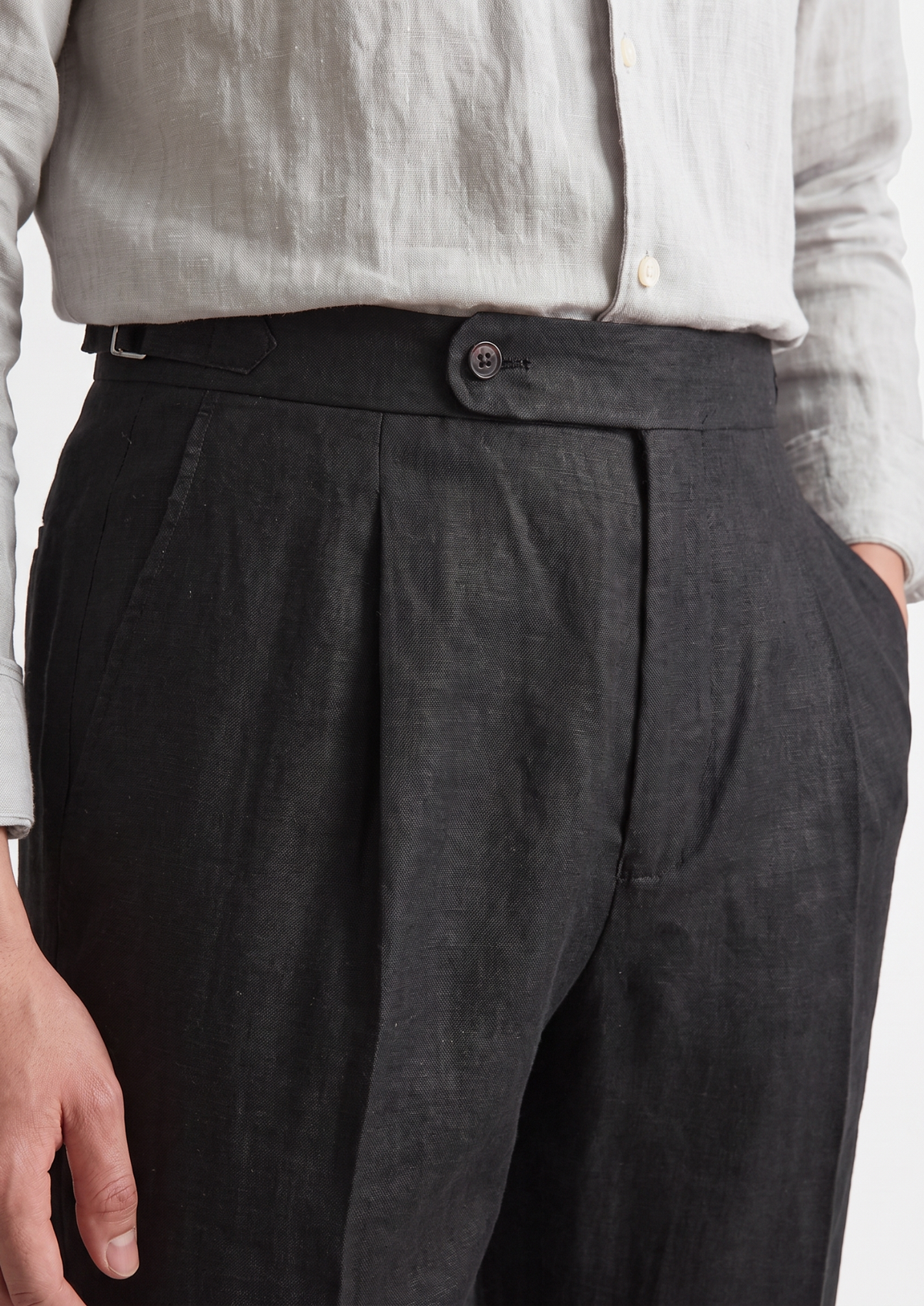 Velia Pleated Coastal Trousers - Black, view 2