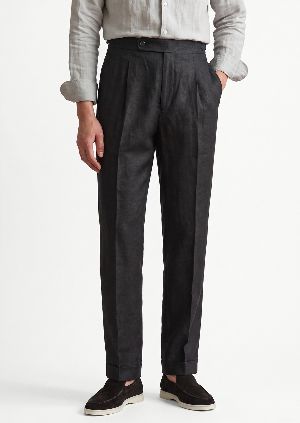 Velia Pleated Coastal Trousers - Black, view 1