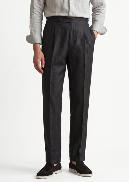 Velia Pleated Coastal Trousers - Black, view 1