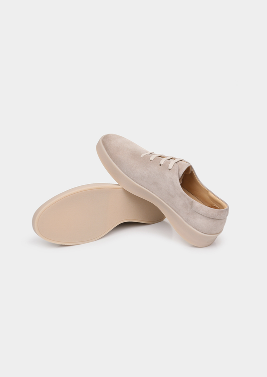 Light Gray Minimal Suede Sneakers, view 2
