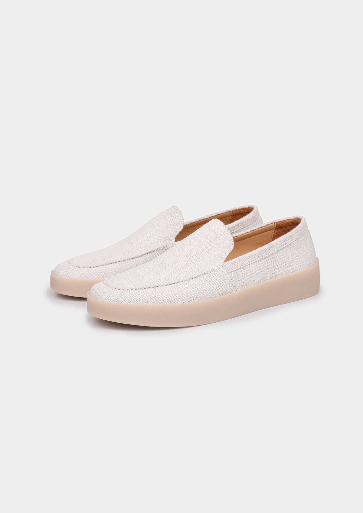 White Linen City Loafers, view 1