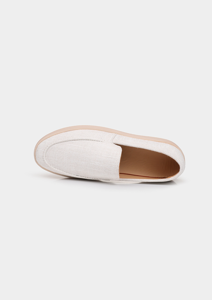 White Linen City Loafers, view 6
