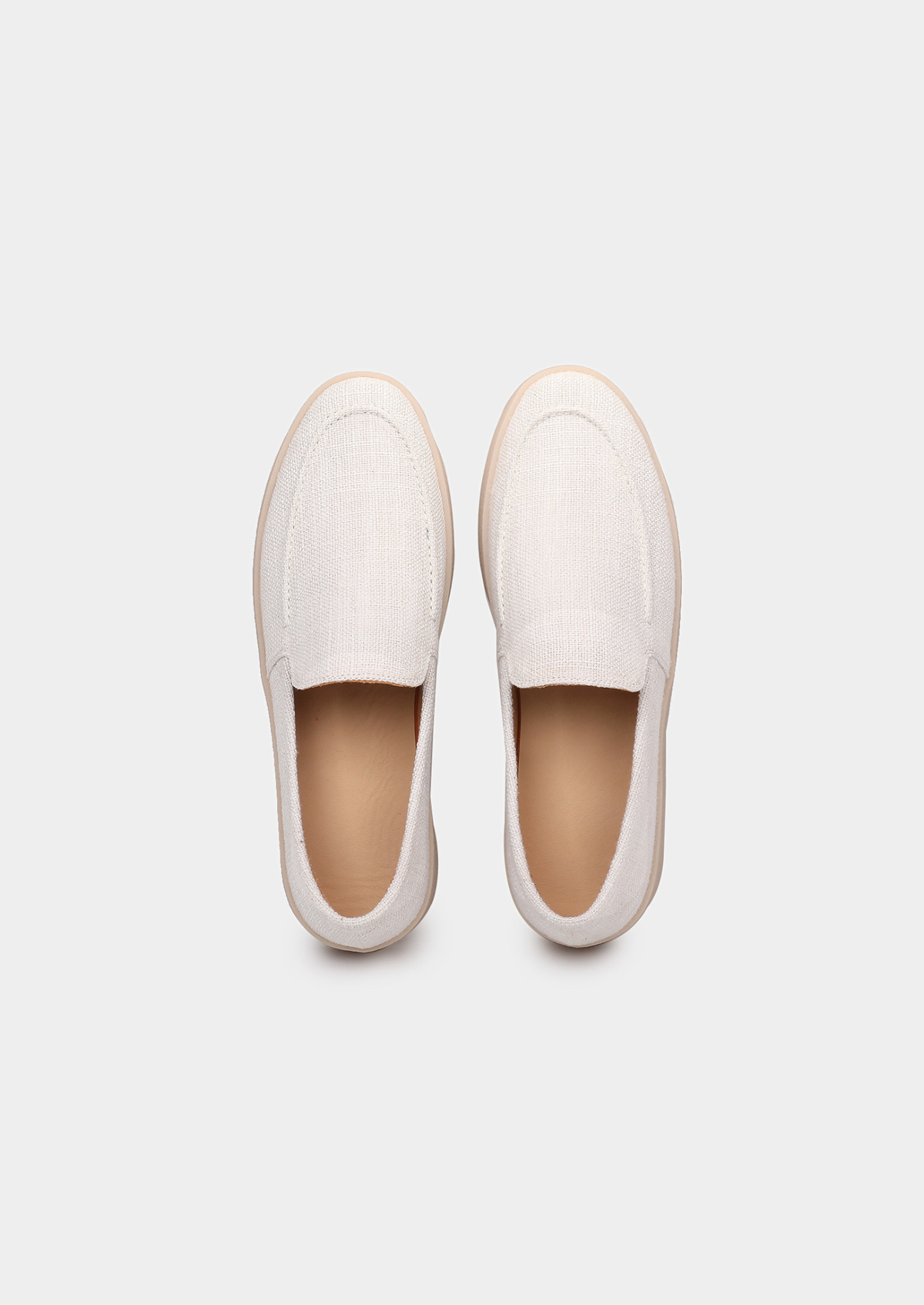 White Linen City Loafers, view 3