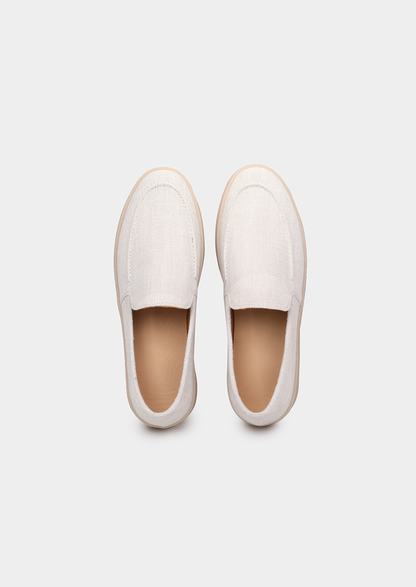 White Linen City Loafers, view 3