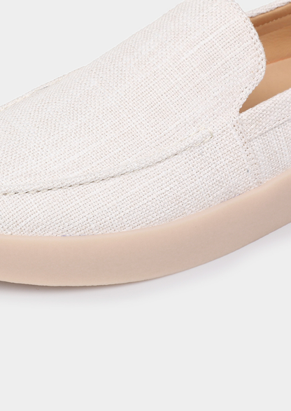 White Linen City Loafers, view 4