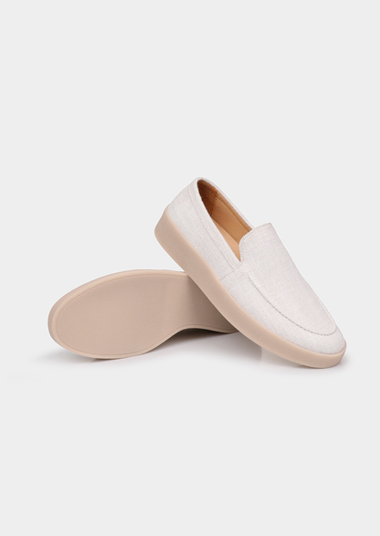 White Linen City Loafers, view 2