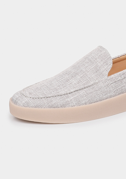 Gray Linen City Loafers, view 4