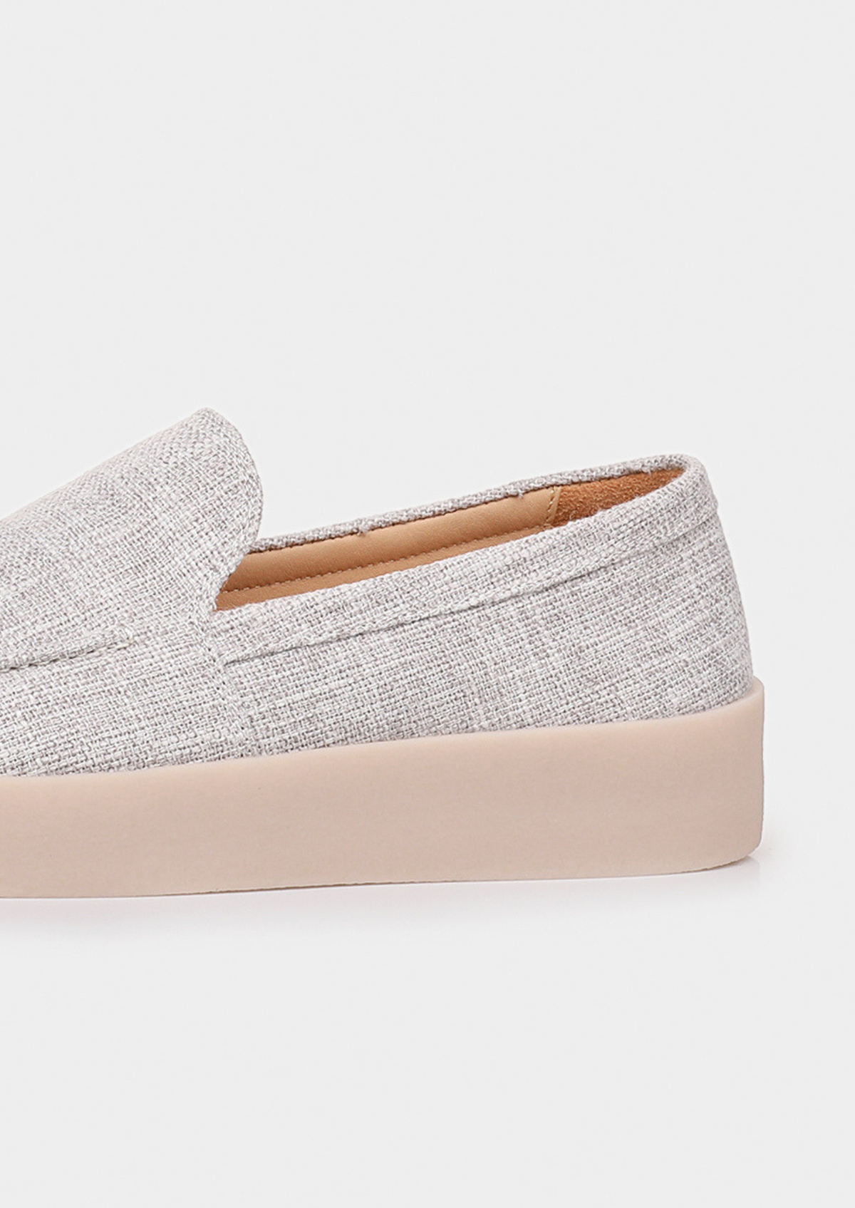 Gray Linen City Loafers, view 5