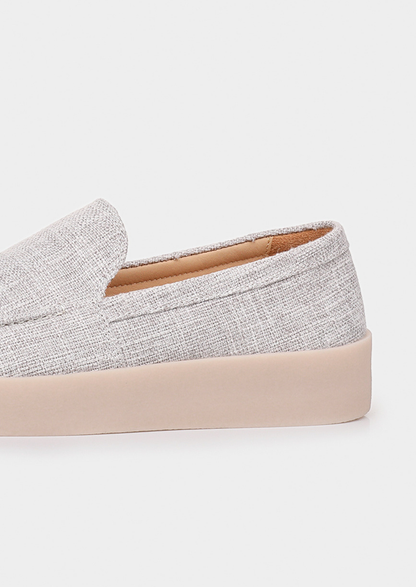 Gray Linen City Loafers, view 5