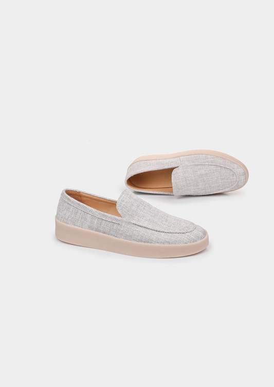 Gray Linen City Loafers, view 2