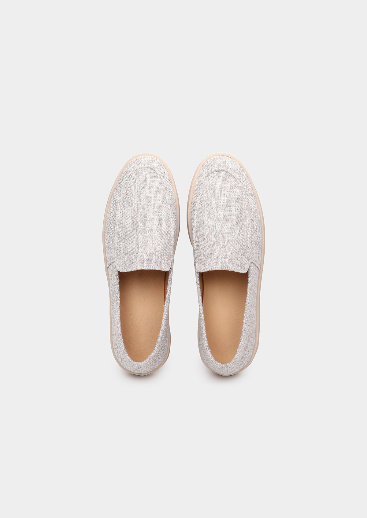 Gray Linen City Loafers, view 3