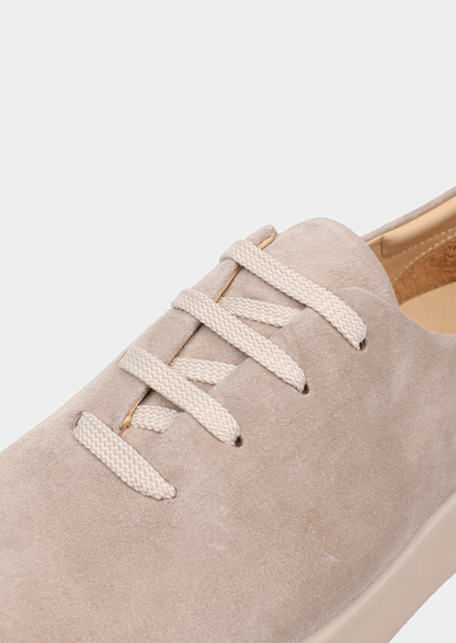 Light Gray Minimal Suede Sneakers, view 3