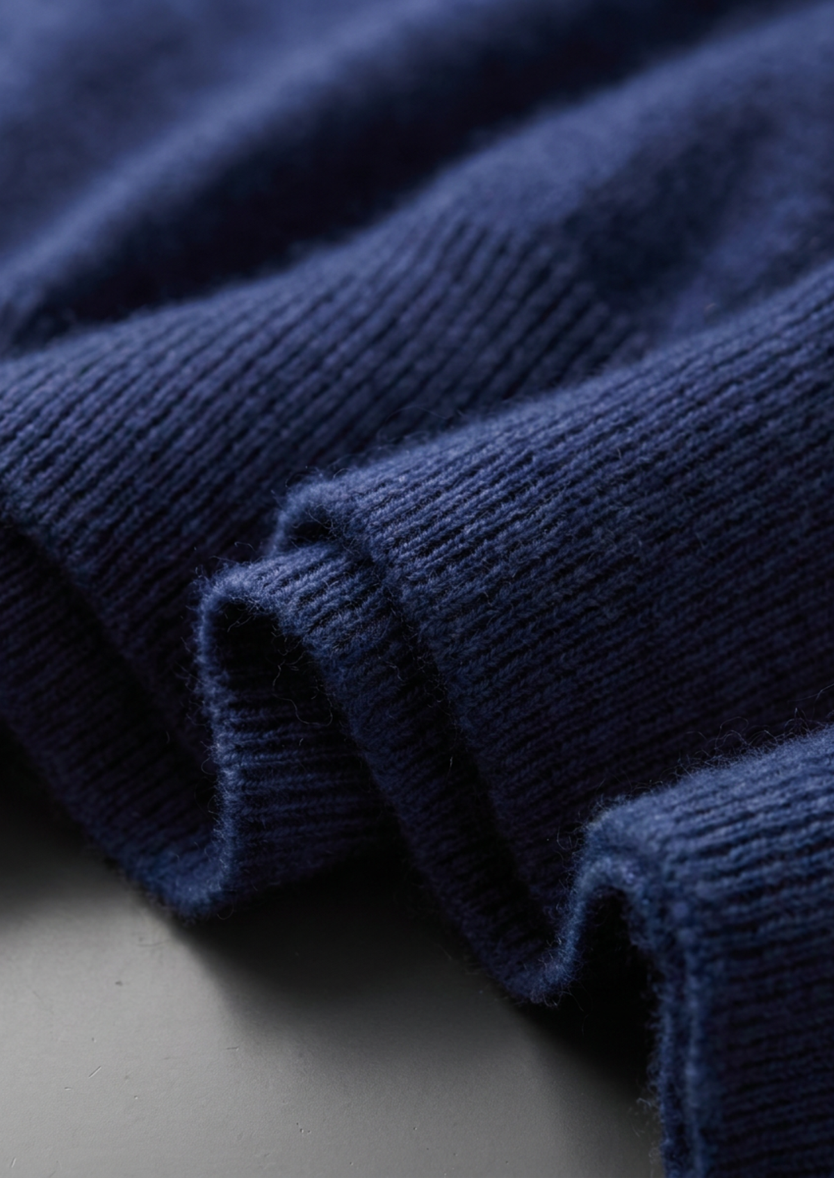 Premium Cashmere Classic Crewneck T-Shirt - Navy Blue, view 5