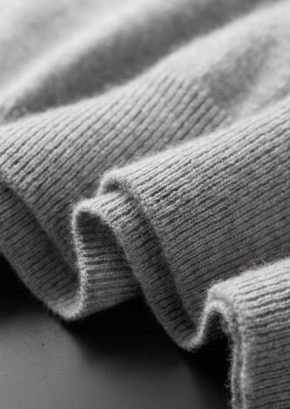 Premium Cashmere Classic Crewneck T-Shirt - Light Gray, view 6