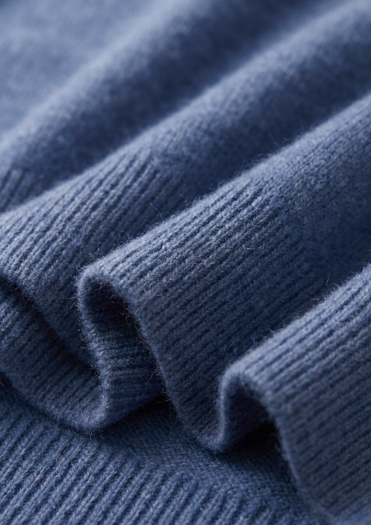 Premium Cashmere Classic Crewneck T-Shirt - Deep Atlantic, view 4