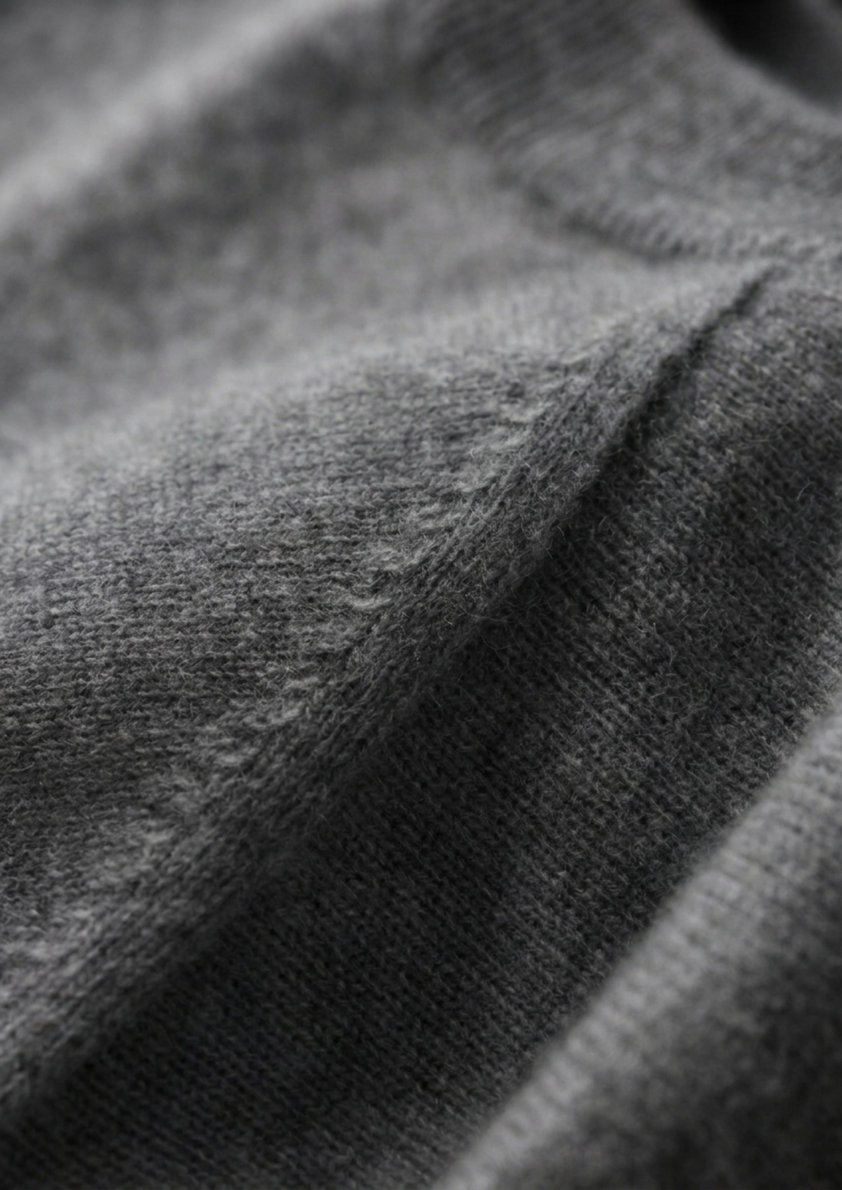 Premium Cashmere Classic Crewneck T-Shirt - Dark Gray, view 3